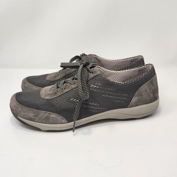 Dansko Women Hayes Gray Suede Mesh Casual Shoe Sneakers Size 41 US 10.5 Comfort - Picture 4 of 8